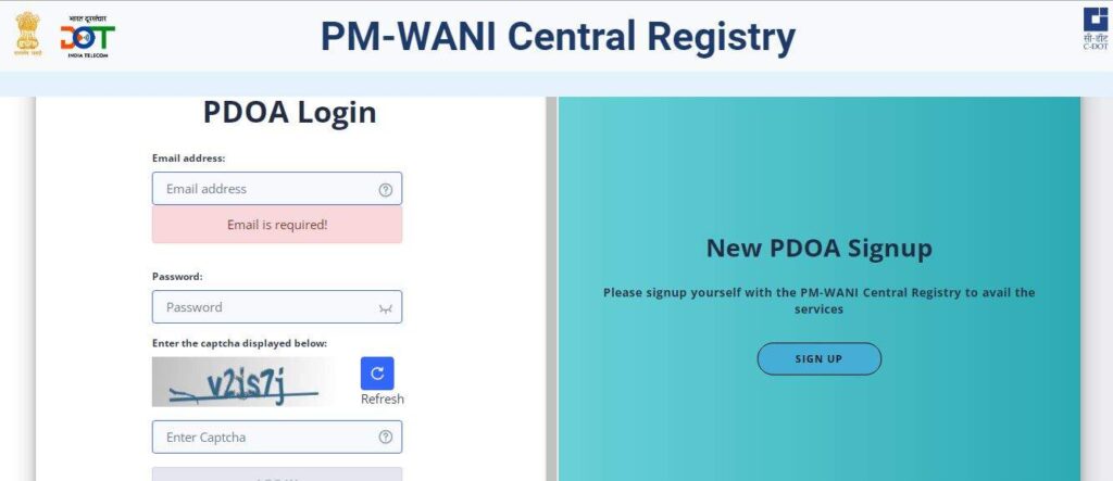 Process To Apply Online Under PDO Portal Under PM WANI Scheme