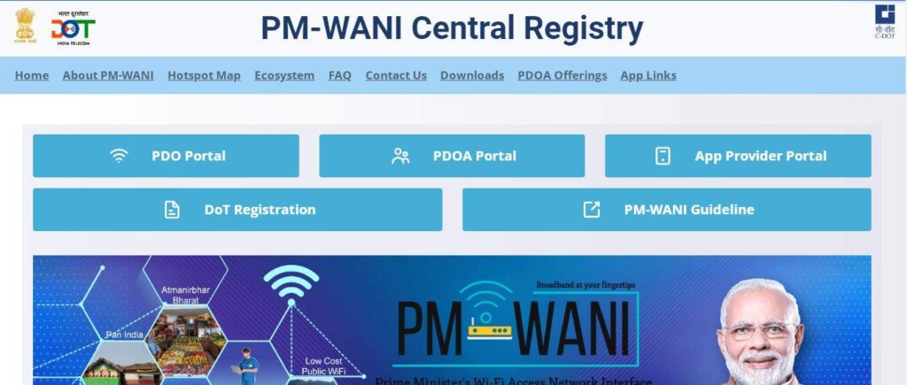 Process To Apply Online Under PM WANI Scheme
