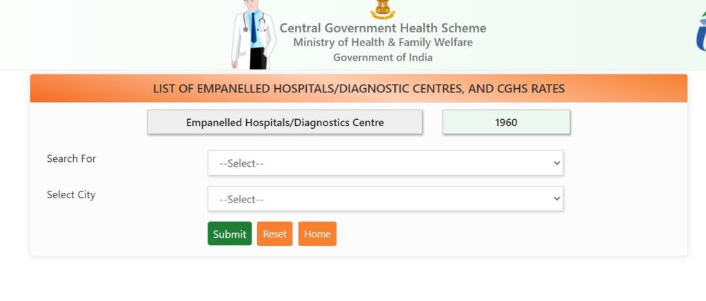 Searching For Empanelled Hospital Centers