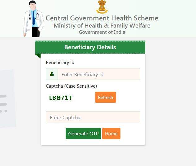 Verifying CGHS Beneficiaries