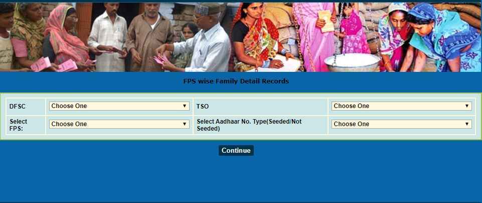 Process To View FPS Wise Ration Card No.