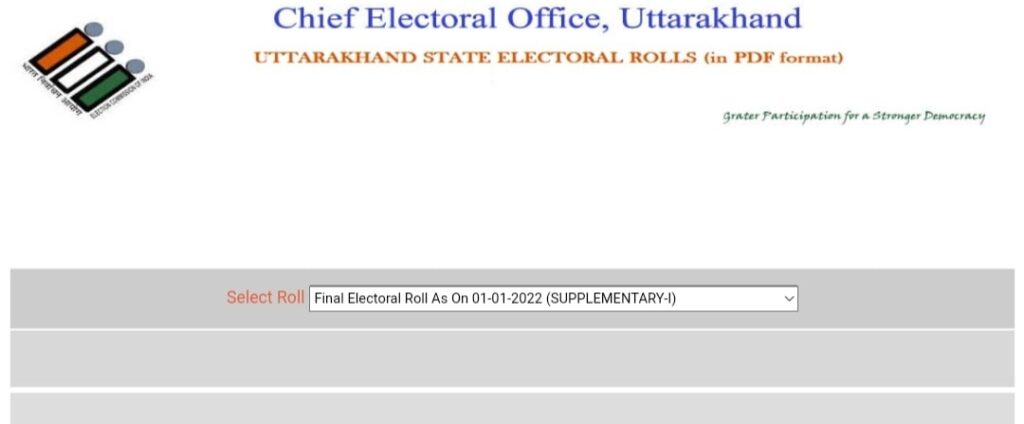 Downloading Uttarakhand Voter List 