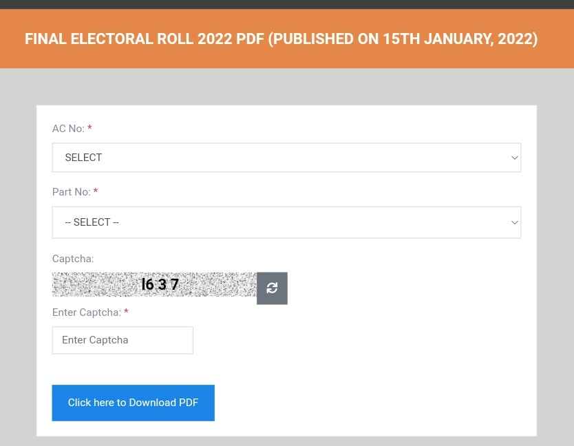 Process To Download Mizoram Voter List 