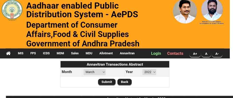 Viewing Annavitran Transactions Details