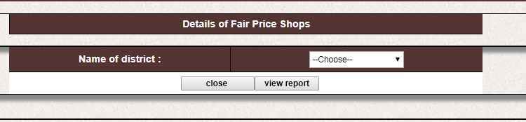 Viewing Fair Price Shop Wise Ration Card Information 