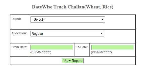 Checking Date Wise Truck Challan